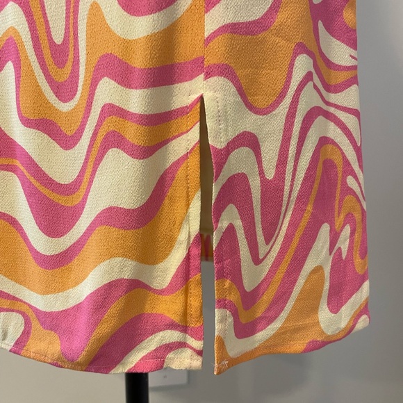 Never Worn! Aritzia Sun•deh Psychedelic Mini Skirt with Slit - Picture 5 of 10